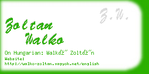 zoltan walko business card